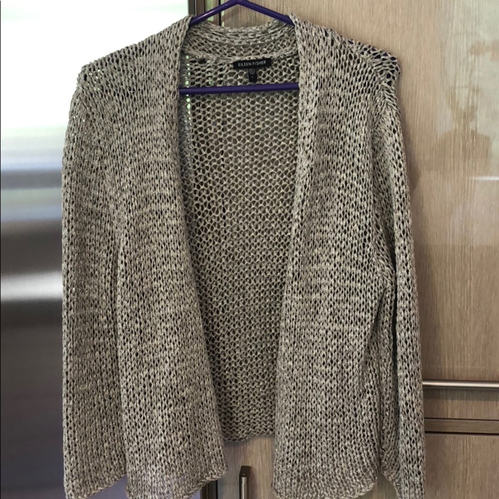 Mesh knit cardigan